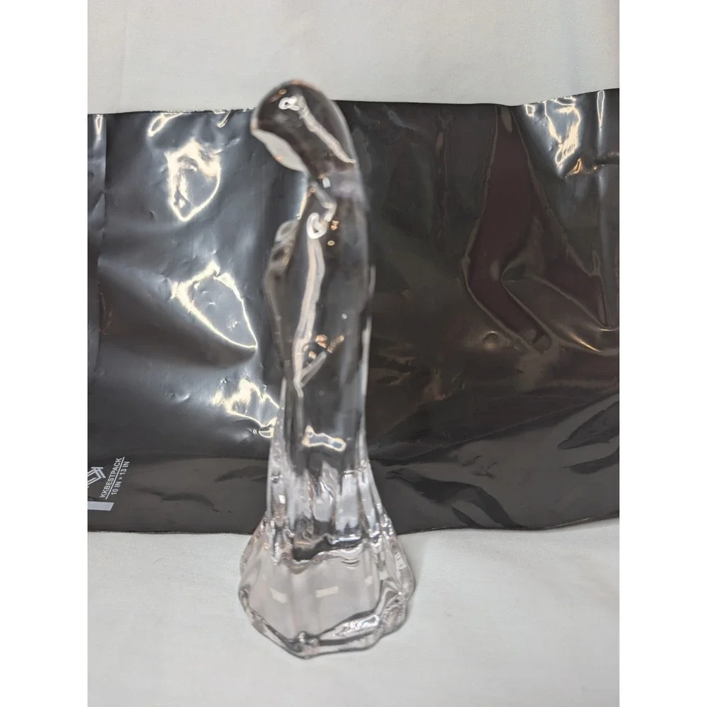 Vintage Clear Crystal‎ Madonna Mary with Baby Jesus Figurine 7.25 in